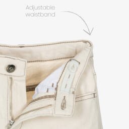 Emporio Armani-Boys Cream Twill Adventure Shorts | Childrensalon Outlet