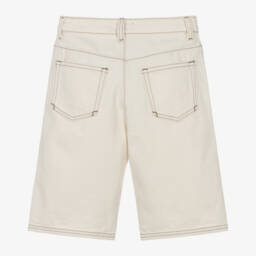Emporio Armani-Boys Cream Twill Adventure Shorts | Childrensalon Outlet