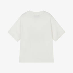 Emporio Armani-Boys Creamy Eagle Accent Tee | Childrensalon Outlet