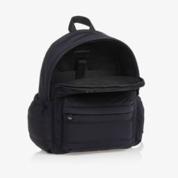 Emporio Armani-Boys Dark Blue Quilted Backpack | Childrensalon Outlet