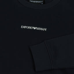 Emporio Armani-Boys Deep Blue Logo Sweatshirt | Childrensalon Outlet