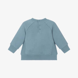 Emporio Armani-Boys Dusky Blue Crest Sweatshirt | Childrensalon Outlet
