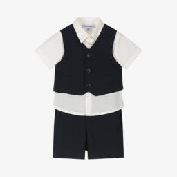 Emporio Armani-Boys Elegant Navy Formal Ensemble | Childrensalon Outlet