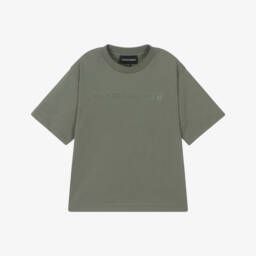 Emporio Armani-Boys Emerald Cotton Tee | Childrensalon Outlet
