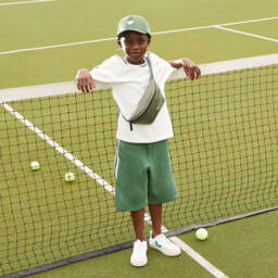 Emporio Armani-Костюм изумрудный и кремовый из хлопка для мальчиков | Childrensalon Outlet