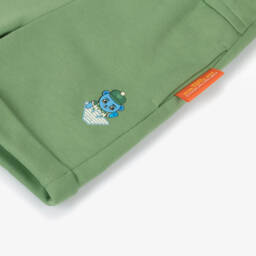 إEmporio Armani-شورت قطني أخضر للأولاد مع تصميم دب | Childrensalon Outlet