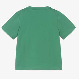 Emporio Armani-Boys Green Cartoon Logo T-Shirt | Childrensalon Outlet
