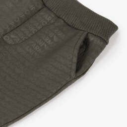 إمبوريو أرماني-بنطلون رياضي مزيج قطن لون أخضر كاكي للأولاد | Childrensalon Outlet