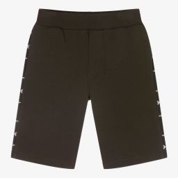 Emporio Armani-Boys Green Cotton Logo Shorts | Childrensalon Outlet