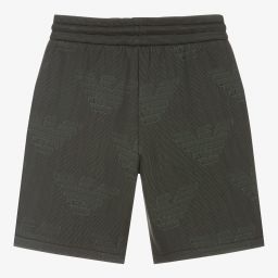 Emporio Armani-Зеленые хлопковые шорты для мальчиков | Childrensalon Outlet
