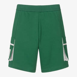 إمبوريو أرماني-شورت قطن جيرسي لون أخضر للأولاد | Childrensalon Outlet