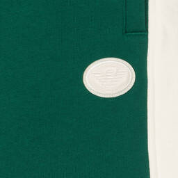 Emporio Armani-Boys Green Cotton Shorts | Childrensalon Outlet