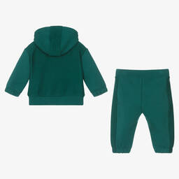 Emporio Armani-Зеленый спортивный костюм из хлопка для мальчиков | Childrensalon Outlet
