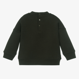 Emporio Armani-Boys Green Logo Sweatshirt | Childrensalon Outlet