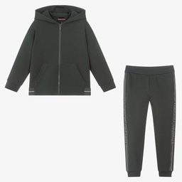 Emporio Armani-Зеленый спортивный костюм для мальчиков | Childrensalon Outlet
