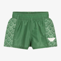 Emporio Armani-Boys Green Swim Shorts | Childrensalon Outlet