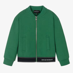 Emporio Armani-Зеленый топ на молнии для мальчиков | Childrensalon Outlet
