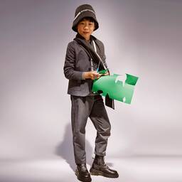 Emporio Armani-Серый брючный костюм в клетку | Childrensalon Outlet