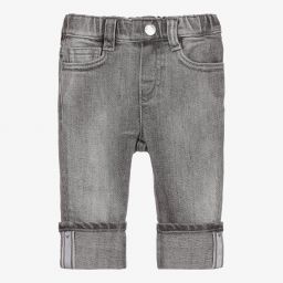 Emporio Armani-Boys Grey Denim Jeans | Childrensalon Outlet