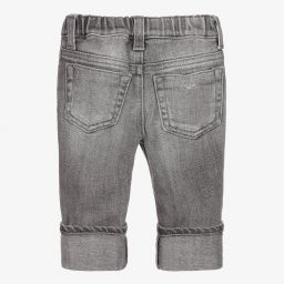 Emporio Armani-Boys Grey Denim Jeans | Childrensalon Outlet