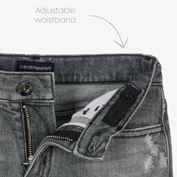 Emporio Armani-Boys Grey Denim Regular Jeans | Childrensalon Outlet