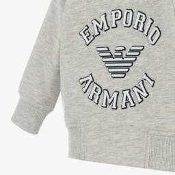 إEmporio Armani-بدلة رياضية قطن لون رمادي للأولاد | Childrensalon Outlet