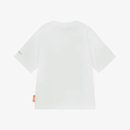 Emporio Armani-Boys Ivory Bear Organic Tee | Childrensalon Outlet