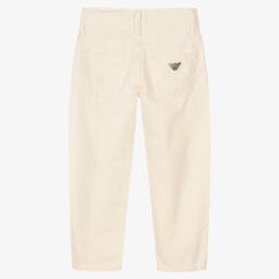 Emporio Armani-Кремовые джинсы из хлопка | Childrensalon Outlet