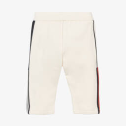 Emporio Armani-Boys Ivory Cotton Jogger Trousers | Childrensalon Outlet