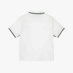 Emporio Armani-Boys Ivory Cotton Piqué Polo | Childrensalon Outlet