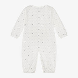 Emporio Armani-Кремовый ромпер из хлопкового джерси | Childrensalon Outlet