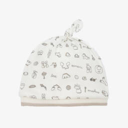 إEmporio Armani-قبعة قطن جيرسي لون عاجي للأطفال | Childrensalon Outlet