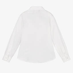 Emporio Armani-Boys Ivory Logo Shirt | Childrensalon Outlet