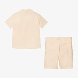 Emporio Armani-Boys Ivory Shirt & Shorts Set | Childrensalon Outlet