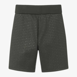 Emporio Armani-Boys Khaki Cotton Blend Shorts | Childrensalon Outlet