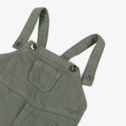 Emporio Armani-Boys Khaki Cotton Playtime Overalls | Childrensalon Outlet