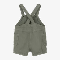 Emporio Armani-Boys Khaki Cotton Playtime Overalls | Childrensalon Outlet