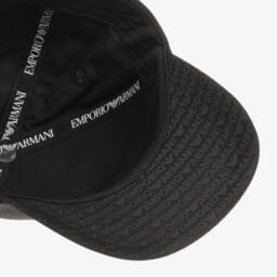 Emporio Armani-Boys Khaki Logo Baseball Hat | Childrensalon Outlet