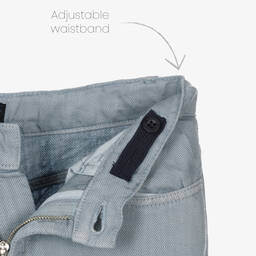 Emporio Armani-Голубые льняные брюки для мальчиков | Childrensalon Outlet