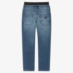 إمبوريو أرماني-جينز سكيني قطن دنيم لون أزرق للأولاد | Childrensalon Outlet