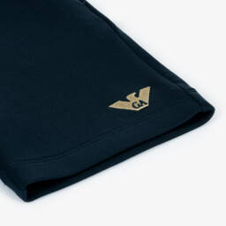 إEmporio Armani-شورت أزرق داكن احتفالي للأولاد | Childrensalon Outlet