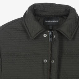 Emporio Armani-Куртка-пуховик хаки для мальчиков | Childrensalon Outlet