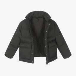 Emporio Armani-Куртка-пуховик хаки для мальчиков | Childrensalon Outlet
