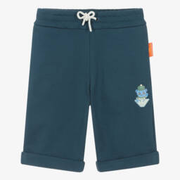 Emporio Armani-Boys Navy Bear Logo Shorts | Childrensalon Outlet