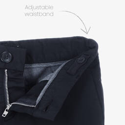 Emporio Armani-Boys Navy Blue Chino Trousers | Childrensalon Outlet