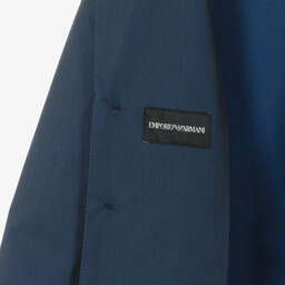 إمبوريو أرماني-جاكيت بلايزر قطن تويل لون كحلي للأولاد | Childrensalon Outlet