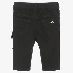 Emporio Armani-Boys Navy Blue Cotton Cargo Trousers | Childrensalon Outlet