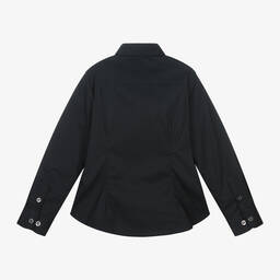 إمبوريو أرماني-قميص بطبعة النسر مزيج قطن لون كحلي للأولاد | Childrensalon Outlet