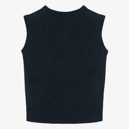 إEmporio Armani-كنزة فيست قطن محبوك لون كحلي للأولاد | Childrensalon Outlet