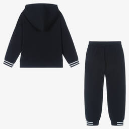 Emporio Armani-Boys Navy Blue Cotton Tracksuit | Childrensalon Outlet